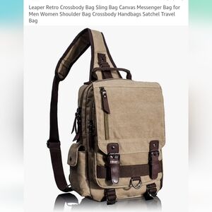 Stylish Tan Canvas Men's Bag